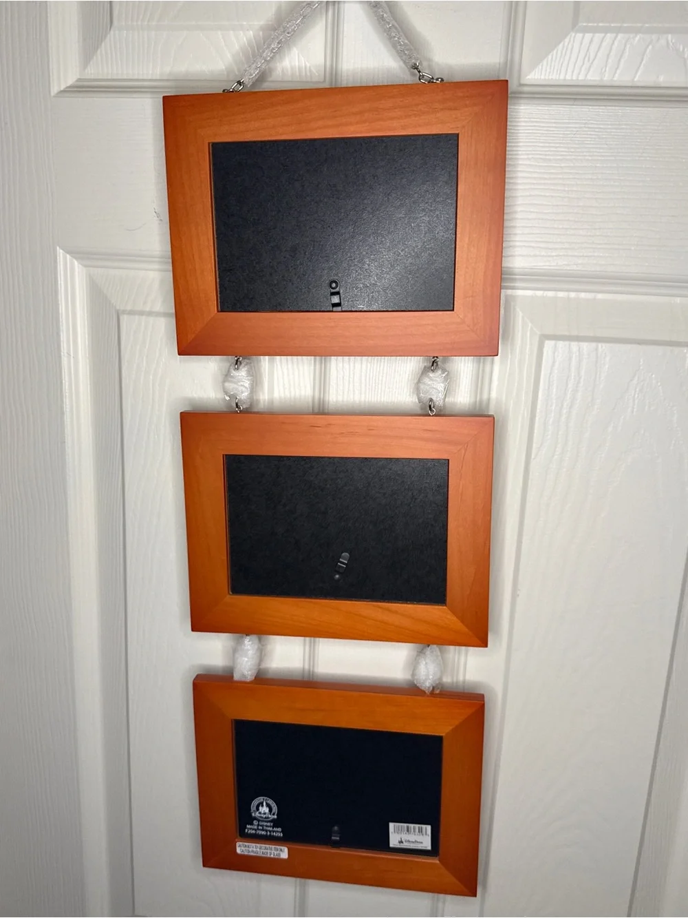 Authentic Disney Parks 3-Tier Hanging Wood Photo Frame Mickey Head